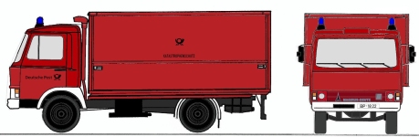 Loewe 4086 - H0 - Iveco Magirus Zeta 90M5 - Katastrophenschutz Bundespost